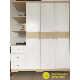 [Freeship HCM] Tủ áo 3 cánh có kệ hộc gỗ MDF CPX-T15