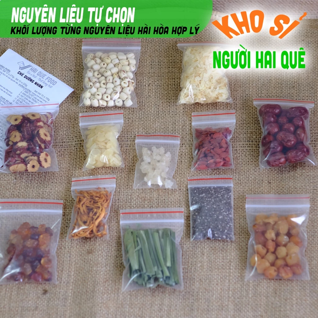 Nguyên liệu chè dưỡng nhan tự chọn | KHO SỈ NGƯỜI HAI QUÊ - HAIQUE FOOD