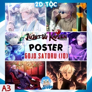 TRANH POSTER A3 GOJO SATORU (10) ANIME MANGA JUJUTSU KAISEN CHÚ THUẬT HỒI CHIẾN CHẤT LIỆU GIẤY CAO CẤP - 2D TỘC SHOP