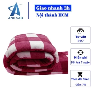 Chăn Mền Lông Cừu Caro Ánh Sao Mềm Mại Thoáng Mát Dùng Mùa Hè Văn Phòng Đi Du Lịch Xe Khách 1m8x2m