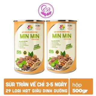 Combo 2 hộp ngũ cốc Min Min vàng hộp 500g tốt cho mẹ bầu và lợi sữa cho mẹ sau sinh