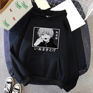 Áo Bông Tai Kẹp Cửu Âm Chân Kinh Kaisen Anime Hoody Inumaki Toge Đồ Họa Khoác Hoodie Hip Hop Dạo Phố Nhân Quả Áo Nỉ Cao