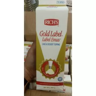 Rich Gold label (nhãn vàng )kem trang trí bánh hộp 907 g