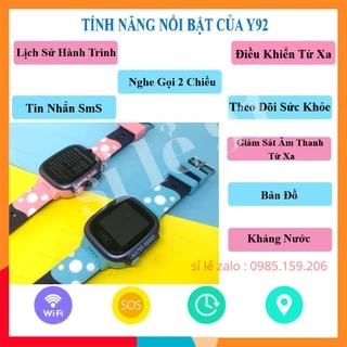 Đồng hồ thông minh trẻ em Y92-Y31 định vị cảm ứng chống nước nghe gọi 2 chiều có Tiếng Việt