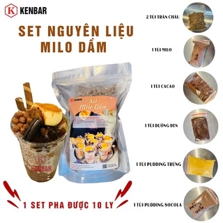 Set Milo Dầm Trân Châu Đường Đen Kenbar (Kèm pudding thơm ngon dễ làm)