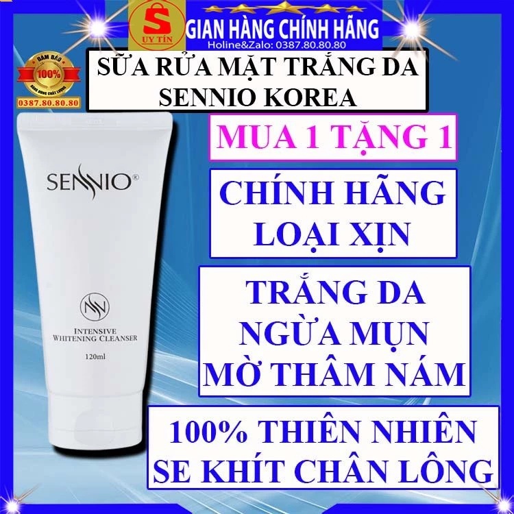 Sữa rửa mặt trắng da ngừa mụn rau củ quả tạo bọt thải độc chính hãng Sennio hàn quốc cho da dầu mụn nhờn khô nhạy cảm