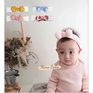 Băng đô vải gắn nơ phồng dễ thương cho bé gái BD54 Mimo Baby