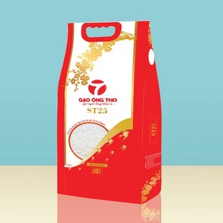 Gạo ST25 Túi 5Kg Ông Thọ - Cơm dẻo nhiều, Thơm, Dai, Vị Ngọt