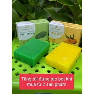 xà bông nghệ tươi mật ong -  giảm mụn, sáng da,  dưỡng ẩm, an toàn cho trẻ em trên 6 tuổi