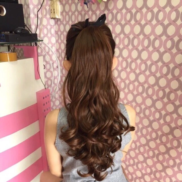 Tóc giả cột xoăn loạn to❤️💕Free ship - hình thật