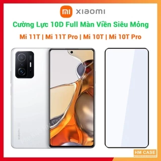 Cường Lực 10D Xiaomi Mi 13T / Mi 12T / Mi 11T / Mi 11T Pro / Mi 10T / Mi 10T Pro, Viền Đen Siêu Mỏng