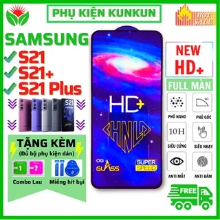 [Loại mới] Kính cường lực Samsung S21/ S21+/ S21 Plus - Phủ Nano cao cấp - Full màn hình - Độ cứng 11H - Độ sáng HD+