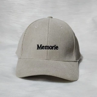 Mũ lưỡi trai thêu chữ MEMORIE Nón kết chất nhung cao cấp thời trang form unisex nam nữ sản xuất tại xưởng lớn nhất VN