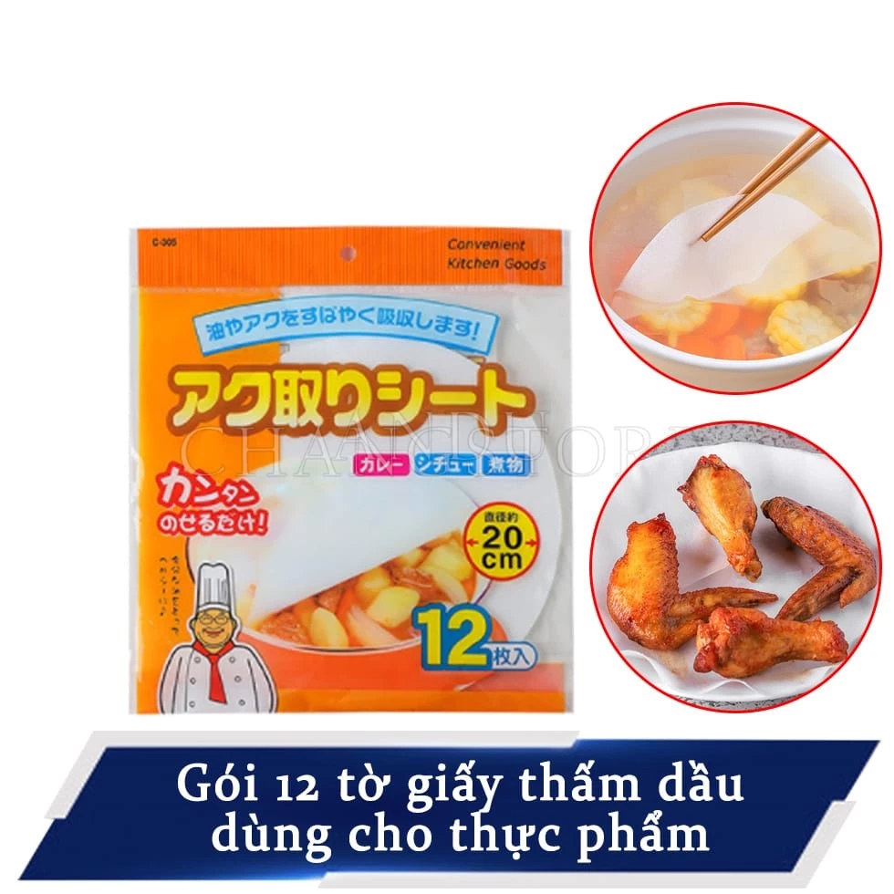 GiấY Thấm Dầu Thực Phẩm Nhật Bản Giấy Thấm Dầu Ăn Đồ Chiên Rán Nhà Bếp