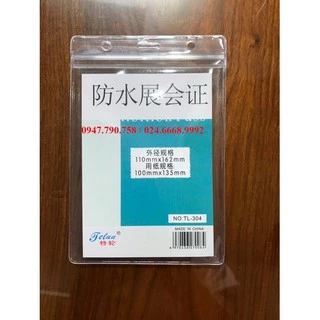 Hộp 50 chiếc Bao đeo thẻ nhân viên 304 (DỌC - Kích thước 110 x 162mm), loại 1 Mặt thẻ dọc