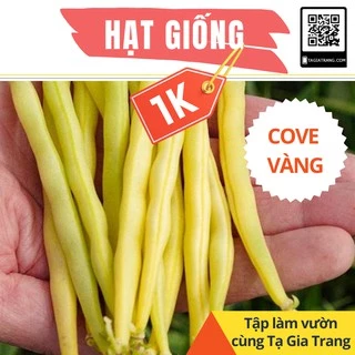 DEAL 1K - Gói 5 hạt giống đậu cove vàng (đậu cô bơ) - Tập làm vườn cùng Tạ Gia Trang