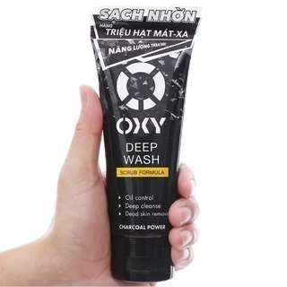 Sữa Rửa Mặt Oxy Deep Wash Scrub Có Hạt Làm Sạch Nhờn 100g