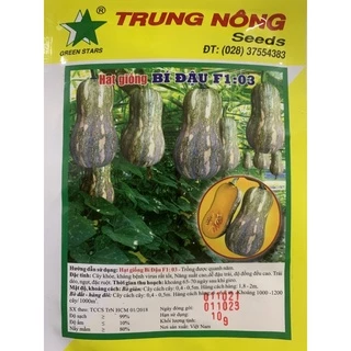 HẠT GIỐNG BÍ ĐẬU TRUNG NÔNG LAI F1 03 (GÓI 10gr)