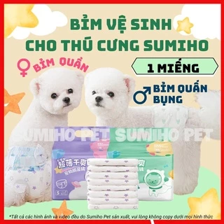 1 miếng bỉm tã cho chó mèo Sumiho Space (bỉm quần và bỉm quấn bụng)