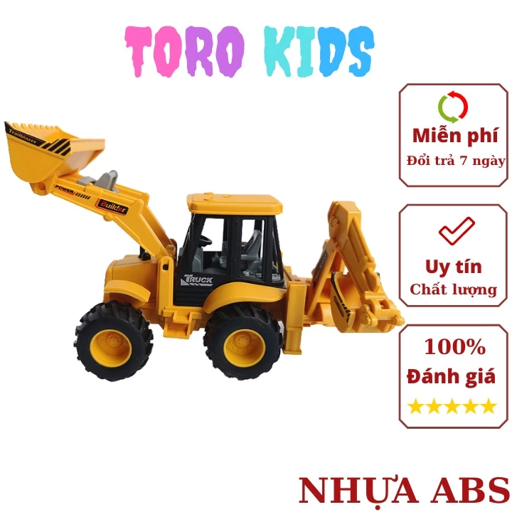 Xe đồ chơi cho bé mô hình xe múc 2 đầu chất liệu nhựa abs an toàn, chi tiết sắc sảo, bền đẹp