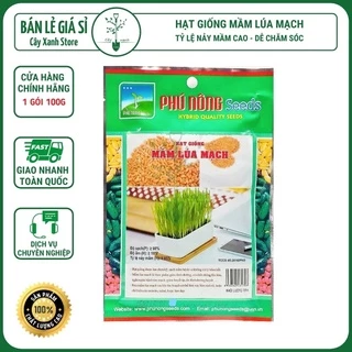 Hạt Giống Cỏ Lúa Mì (Mầm Lúa Mạch) Dễ Trồng, Thơm Ngon, Nhanh Thu Hoạch - Gói 100gr - Key: Đất sạch, Phân Bón, Hữu Cơ