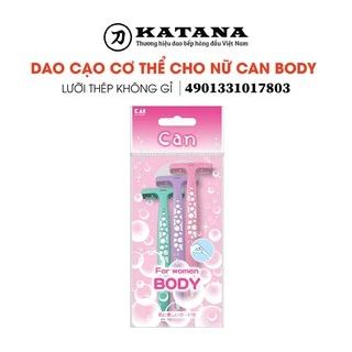 [CHÍNH HÃNG] Bộ 3 chiếc dao cạo lông cho nữ Nhật Can Body cạo lông cơ thể an toàn - BH 12 tháng 1 ĐỔI 1