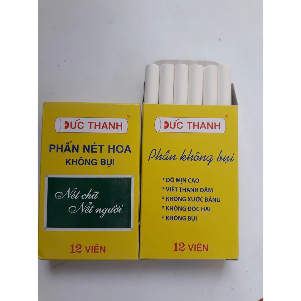 Phấn trắng viết bảng không bụi Đức Thanh - 01 hộp