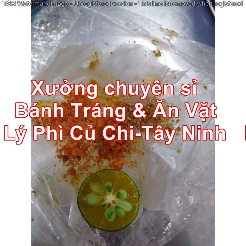 Bánh tráng phơi sương rìa muối tắc 1 xâu 14 bịch