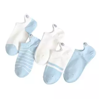 Set 5 đôi vớ cotton cổ thấp thêu họa tiết hoạt hình phong cách Nhật Bản dễ thương