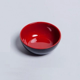 Chén chấm đựng gia vị tròn nhựa MELAMINE  đỏ đen 2 lớp hàng công ty bảo hành 6 tháng