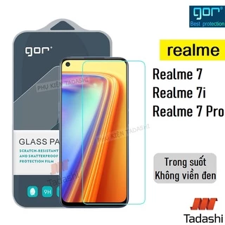 Kính cường lực Gor Realme 7 Pro, Realme 7, Realme 7i Trong Suốt, Hạn Chế Bám Vân Tay 9H/ Vát 2.5D - Chính hãng Gor