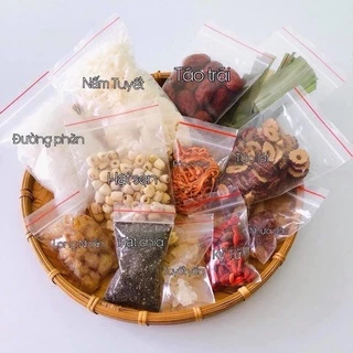 CHÈ DƯỠNG NHAN TUYẾT YẾN NHỰA ĐÀO 12 VỊ - Túi 400gram, Tặng Hướng Dẫn Nấu