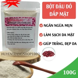 100g bột đậu đỏ hạt nhỏ  nguyên chất đắp mặt nạ ngăn ngừa mụn trắng da - mỹ phẩm handmade