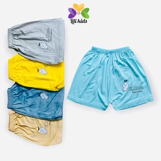 Quần đùi chục cho bé trai và bé gái màu xanh LILIKIDS chất thun lạnh đẹp QC04.4