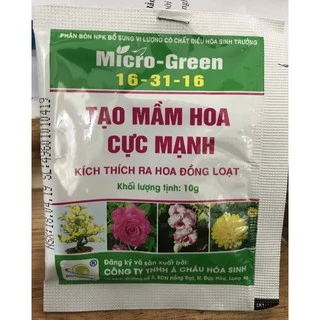 Tạo mầm hoa cực mạnh - thúc đẩy ra hoa Micro Green 16 31 16 - NP163 gói 10gr