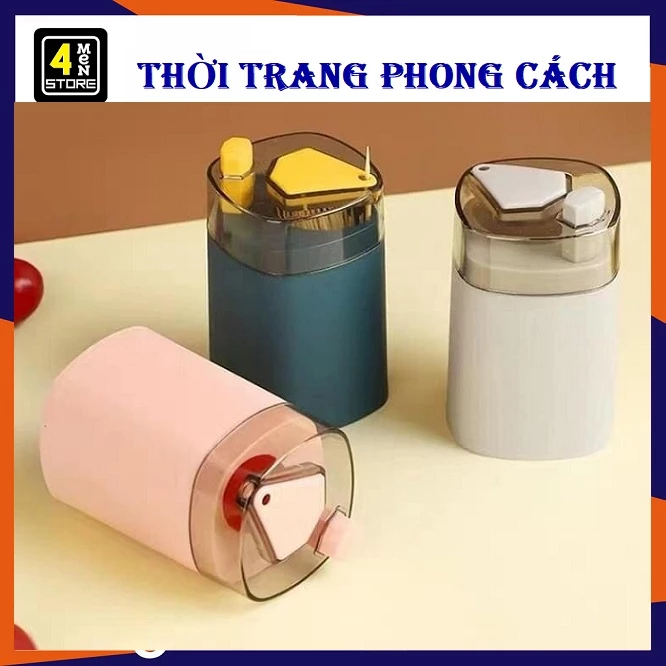 Hộp Đựng Tăm Tự Động Bật Thông Minh Lúa Mạch - Lọ Đựng Tăm - Hũ Đựng Tăm Xỉa Răng Tự động / Hũ Tăm Lúa Mạch