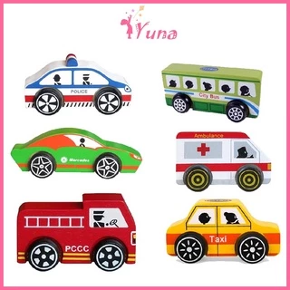 Mô hình Xe cứu hỏa, cứu thương, Mercedes, buýt, cảnh sát, taxi Đồ chơi gỗ Winwintoys