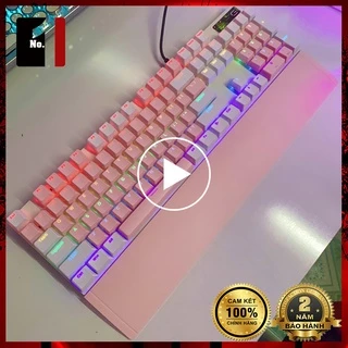 Bàn Phím Cơ Gaming Keycap Xuyên Led Màu Hồng OHYEAH 3218 Led Rgb Bàn Phím Máy Tính Laptop Pc Chơi Game Có DâY