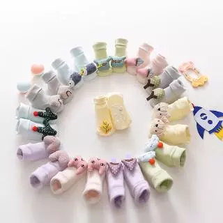 Tất Trẻ Em Thiết Yếu Cotton Thoải Mái Họa Tiết 3d Tất Bé Trai Bé Gái Phù Hợp Với Tất 1-3 Tuổi