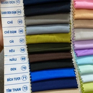 Vải lót silk thun khổ 1m6: bảng màu 4- giá 1 mét