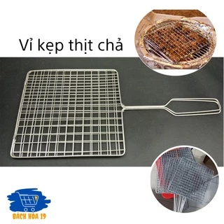 Vỉ Nướng Bằng Inox Kẹp Nướng Chả Thịt Cá - đủ size -ảnh thật