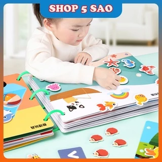 Học Liệu Bóc Dán Thông Minh Cho Bé, Học Liệu Montessori Bóc Dán 17 Chủ Đề Tái Dùng Nhiều Lần