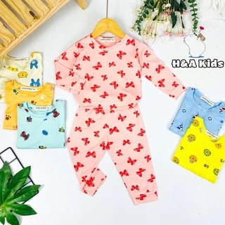 [Bé 19-33kg] Bộ dài tay thun lạnh in hình toàn thân Minky Mom mềm mịn mát cho bé trai bé gái - HÀNG LOẠI 1