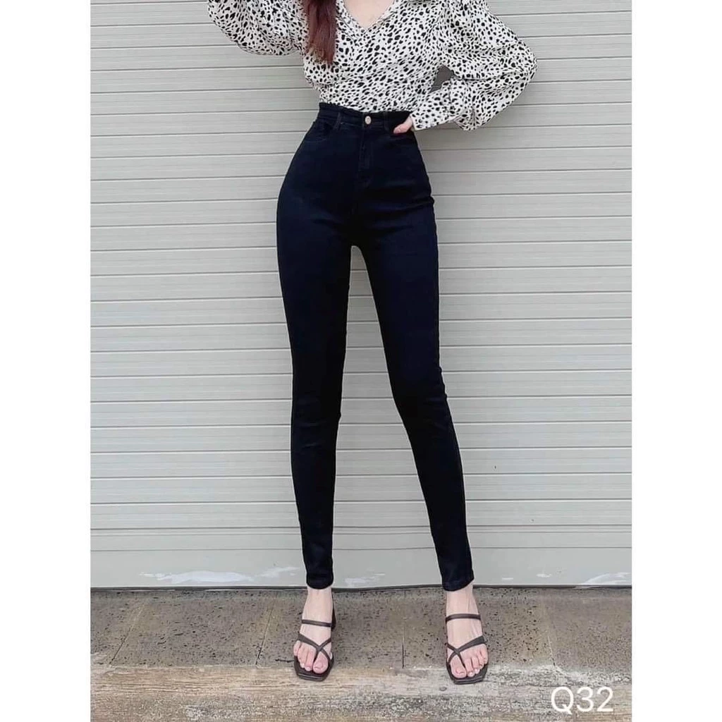 Quần Jeans Bò trơn túi tua gấu hàng đẹp