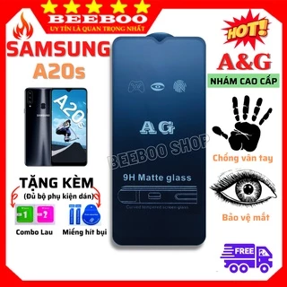 [AG NHÁM CAO CẤP] Kính Cường Lực Samsung A20s - Full màn hình - Nhám phủ Nano Cao cấp - Chống vân tay