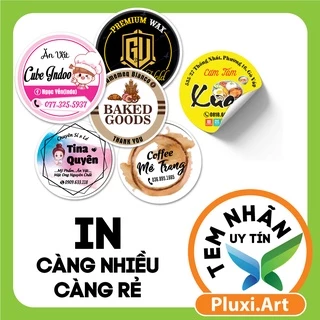 In 100 Tem nhãn, Decal giấy, sticker (4cmX4cm) | in tem nhãn thiết kế theo yêu cầu