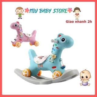 Ngựa bập bênh 2In1 vừa bập bênh vừa chòi chân cho bé ( Có nhạc )