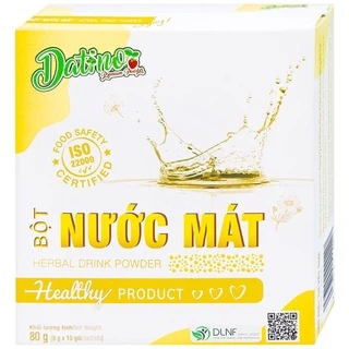 Bột Nước Mát Datino - Thanh Nhiệt, Mát Gan, Không đường, Không chất bảo quản (Hộp 10gói ×8g)