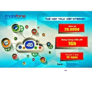Combo 50 thẻ data 3G Mobifone loại 1Gb
