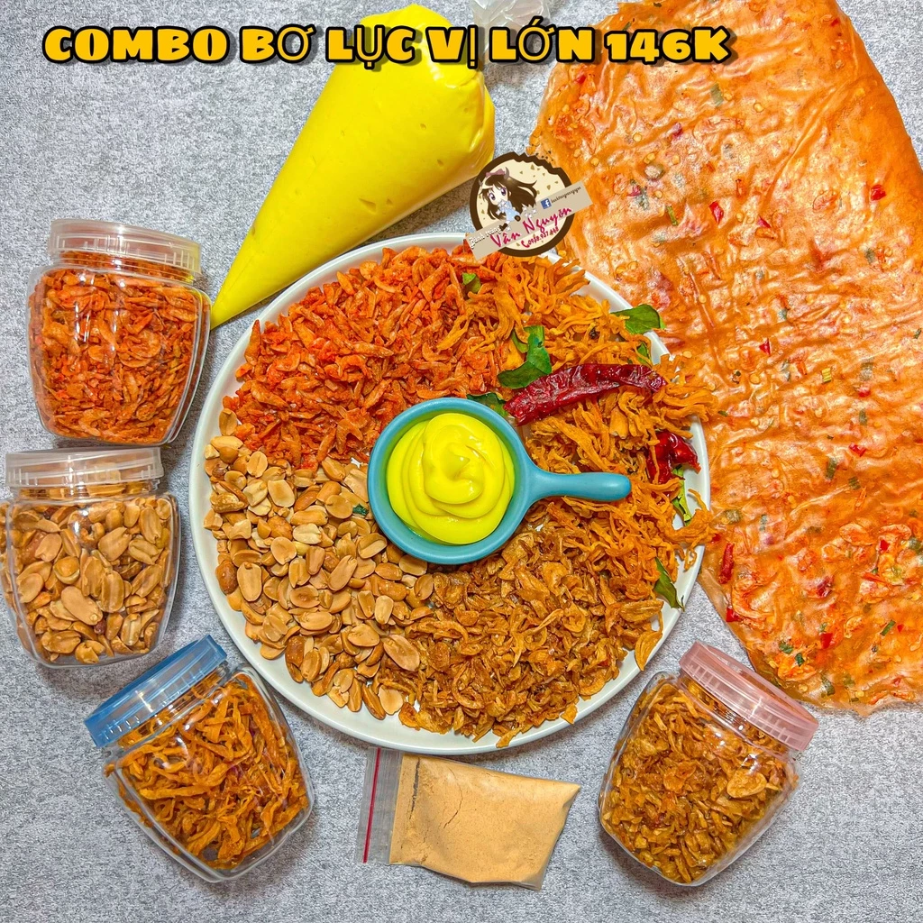 COMBO 500gr bánh tráng dẻo tôm phơi sương cuốn bơ trứng gà ruốc hành phi đậu phộng sa tế tỏi  Bánh tráng Vân Nguyễn